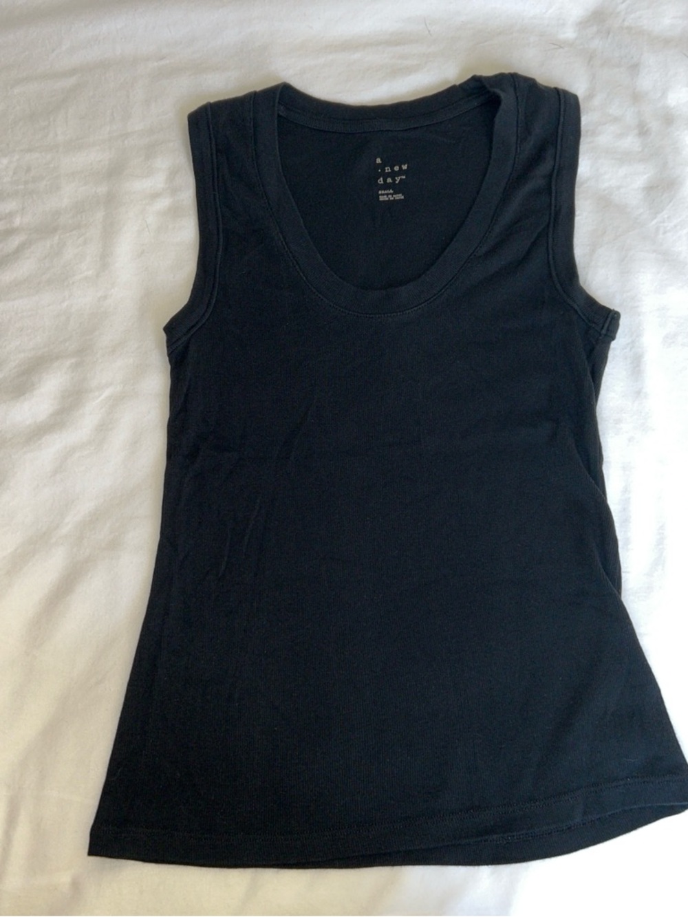 a new day Black Scoop Neck Tank